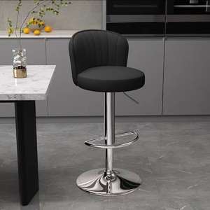 Taburete alto moderno para uso doméstico, silla <span class=keywords><strong>de</strong></span> barra giratoria silenciosa, respaldo cómodo, ruedas <span class=keywords><strong>de</strong></span> PU <span class=keywords><strong>de</strong></span> calidad ajustables para cajero - Product Image 3