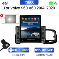 Autoradio android MEKEDE pour Volvo S60 V60 2011-2020 8 + 128G car-play + auto clés lumières lecteur dvd android voiture multimédia