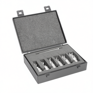 Kit de sierras perforadoras HSS para taladros magnéticos, juego de 5 piezas con estuche de espuma - Product Image 2