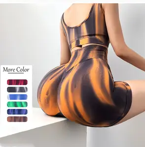 Upport-Conjunto de yoga personalizado de secado rápido para mujer, chaleco deportivo con sujetador de yoga, pantalones cortos deportivos de verano