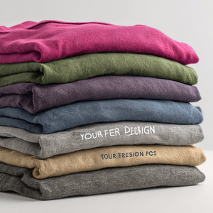 Camiseta Holgada de Punto Sólido Vintage a la Moda para Hombre, Marca Personalizada, 100% Algodón, 240 Gramos, Ajuste Holgado - Product Image 1