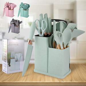 الأكثر مبيعًا في أمازون أواني طبخ غير لاصقة أواني طهي من السيليكون بمقبض خشبي إكسسوارات مطبخ - Product Image 1