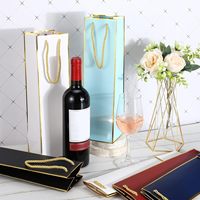 Servicio OEM ODM, Bolsa de Regalo para Botellas Altas, Bolsa de Transporte, Bolsa de Papel para Vino con Ventana de PVC, Personalizada, de Lujo, al por Mayor