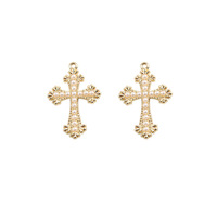 20*30mm croix en métal perle croix charmes dorés pendentif pour boucle d'oreille Bracelet bricolage fait à la main