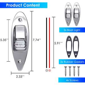 <span class=keywords><strong>Feu</strong></span> <span class=keywords><strong>de</strong></span> <span class=keywords><strong>navigation</strong></span> 12V Shark Eye, étanche, LED marine, pour coque avant, coque arrière et côté, en acier inoxydable, rouge et vert, signalisation <span class=keywords><strong>de</strong></span> <span class=keywords><strong>navigation</strong></span> - Product Image 5