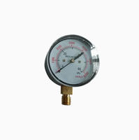 Manomètres à vide double pointeur haute pression Greentech, en alliage d'aluminium, pour courant alternatif, jauge de pression négative -60 kPa pour souffleur