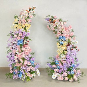 <span class=keywords><strong>Colonne</strong></span> d'arche florale en forme de corne, romantique et atmosphérique, en plastique, idéale <span class=keywords><strong>pour</strong></span> toile de fond de mariage et vitrine de centre commercial - Product Image 1