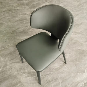 <span class=keywords><strong>Fauteuil</strong></span> lounge moderne à dossier haut en cuir PU pour salle à manger, salon, hôtel et restaurant - Product Image 6