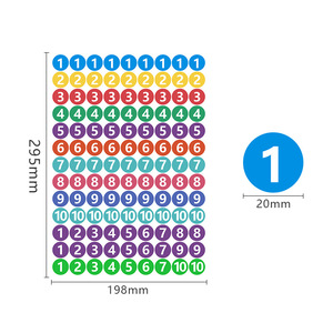 Etichette Adesive Rotonde Ecologiche in Carta Colorata con Numero di Serie per Imballaggi - Product Image 5