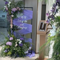 élégante plaque de bienvenue présentoir en or pour les signes de mariage présentoir en métal pour la présentation