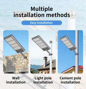 2500Lm LEDソーラー街路灯 屋外用ポール付き 盗難防止機能付き 防水ランプ 道路・高速道路工事プロジェクト向け - Product Image 5