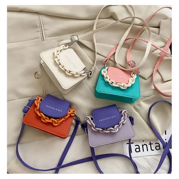 2021 borsa femminile estate nuova catena di moda piccola borsa quadrata coreano stile occidentale Messenger rossetto borse a mano da donna