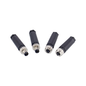 Waterproof 3 4pin Assembly Connector A-coded M8 Straight Male Female Plastic Plug - Product Image 3