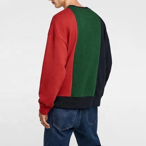 Nouveau design personnalisé <span class=keywords><strong>tendance</strong></span> patchwork couleur hommes pulls à capuche - Product Image 6
