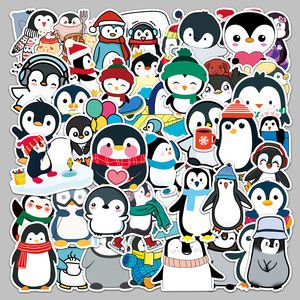 50 Uds. Pegatinas de pingüino decorativas personalizadas y de moda con patrón de animales bonitos enviados de fábrica para maletas y cascos de motocicleta - Product Image 5