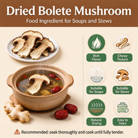 Tranches de Champignons Slippery Jack Séchées Naturellement, Qualité Supérieure, Comestibles, Bords Bruns, Pulpe Jaune Pâle, Idéales pour Soupes, Ragoûts et Plats Braisés