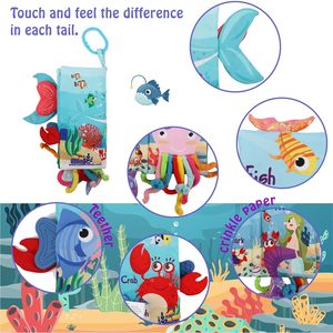 Libros <span class=keywords><strong>de</strong></span> tela para bebés <span class=keywords><strong>de</strong></span> 0 a 6 meses, libros <span class=keywords><strong>de</strong></span> tela arrugados al tacto y al tacto para juguetes sensoriales infantiles, regalos <span class=keywords><strong>de</strong></span> Navidad para bebés - Product Image 6