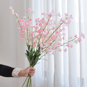 ดอกลิลลี่ออฟเดอะแวลลีย์ประดิษฐ์สีขาว ดอกไม้ประดับตกแต่งแบบกระดิ่งลม กล้วยไม้ ช่อดอกไม้งานแต่งงาน ดอกไม้ประจำเดือนพฤษภาคม สำหรับตกแต่งบ้าน สวน งานแต่งงาน และงานปาร์ตี้ - Product Image 1