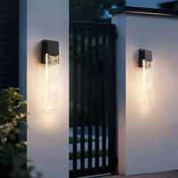Applique murale LED moderne étanche à design cristallin pour balcons, terrasses, villas et entrées