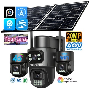 Hieasy 20mp AI Detect Full Color 4G 15W Solar Panel Wifi Bullet Ip Audio Wireless Outdoor Ptz Cctv Surveillance Security <b>Cameras</b> - Product Image 1