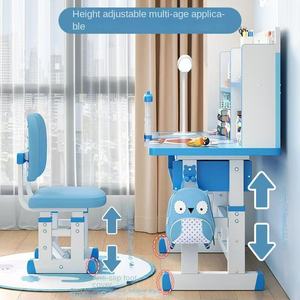 Ensemble bureau et chaise d'étude pour enfants, bureau en fer relevable pour petit appartement, chambre à coucher - Product Image 2