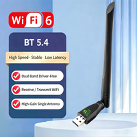 Adaptador WiFi 6 Inalámbrico AX900 para PC de Escritorio y Portátil, BT5.4 2.4G 5GHz, Dongle USB WiFi Portátil, Sin Controlador, para Win 10/11