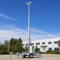 Tour en acier galvanisé à chaud Junhao de haute qualité, 10-50m, pour télécommunications, offshore, marine et mesure du vent