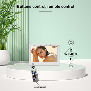 Cadre photo numérique avec <span class=keywords><strong>écran</strong></span> LCD blanc de 7/10 pouces, trou VESA, matériau plastique, affichage sur étagère de centre commercial, lecture vidéo MP4, fonction <span class=keywords><strong>horloge</strong></span> - Product Image 6