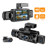 Caméra embarquée 4G à 4 canaux avec diffusion en direct, écran 3 pouces, Wi-Fi, GPS, surveillance de stationnement 24h/24, boîte noire de voiture, vision nocturne 2K, ADAS, BSD