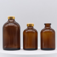 10ml 20ml 30ml 50ml 100ml prix d'usine flacons en verre clair/ambré bouteilles de potion en verre d'injection contenants d'emballage de cosmétiques