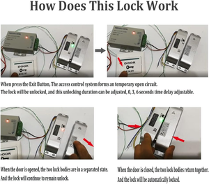 Cerradura Eléctrica de Perno con Retardo de Tiempo, Salidas de Retroalimentación del Controlador del Sistema de Acceso de Automatización VIANS, Cerradura Eléctrica de Perno de Superficie - Product Image 4
