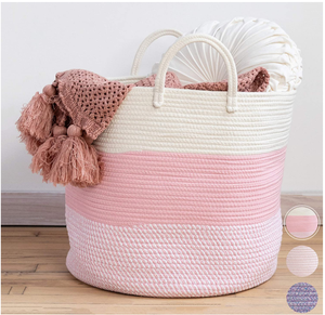 Panier <span class=keywords><strong>à</strong></span> <span class=keywords><strong>langer</strong></span> tissé en corde de coton pur pour bébé, avec <span class=keywords><strong>matelas</strong></span> <span class=keywords><strong>à</strong></span> <span class=keywords><strong>langer</strong></span> et housse de <span class=keywords><strong>matelas</strong></span> en coton biologique - Product Image 1