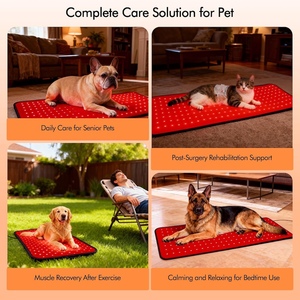 Tapis de thérapie par lumière rouge pour animaux de compagnie, coussin chauffant pour chiens et chats, pour soulager les douleurs articulaires, la relaxation et la récupération, taille 86*30CM - Product Image 5