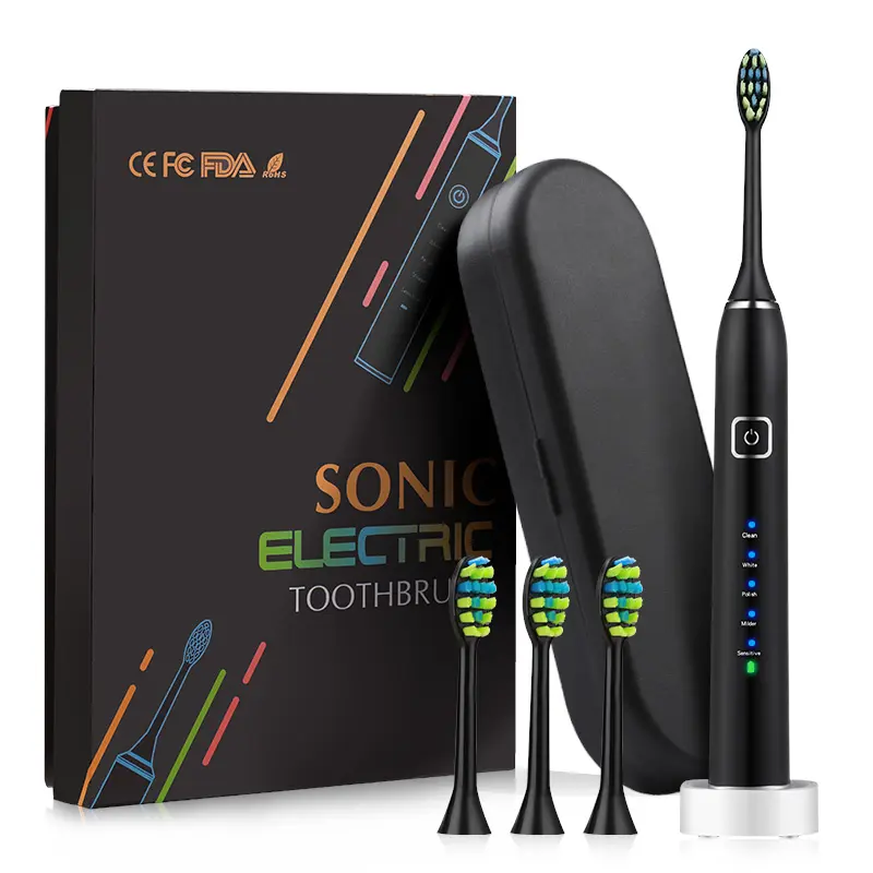 Sonic Electric Toothbrush With Interdental Heads And Other Accessories silicone electric toothbrush