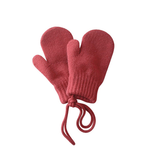 Dropshipping Products 2025 Winter Cute Wool Knitted Baby Gloves Candy Color Halter Mittens for Children Girls Boys - Product Image 3