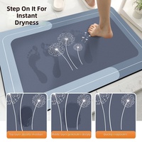 Tapis de sol transfrontalier en mousse à mémoire de forme tissée, absorbant l'eau et antidérapant pour salle de bain et toilettes
