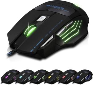 RGB Spectrum Backlit Ergonomic <b>Computer</b> Gamer <b>Mouse</b> <b>Mice</b> Programmable 7 Backlight Modes High Performance Wired Gaming <b>Mouse</b> - Product Image 4