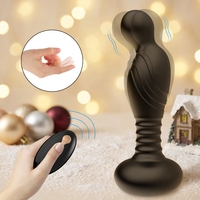 Erwachsenen-Masturbator mit 10 Vibrationsstufen, Kabelloser Fernbedienung, Magnetischer Aufladung und Wasserdichtem Anal-Stimulator