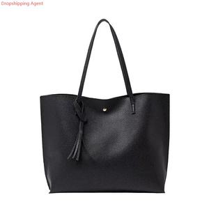 Dropshipping Shopify Agent 2025 moda mujer bolso de hombro único gran capacidad Pu patrón borla bolso de mano al aire libre - Product Image 1