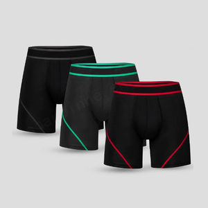 High Quality Men's Sport <b>Underwear</b> Boxer Brief Long Leg Breathable Comfortable Knitted Mesh Fabric - Product Image 1