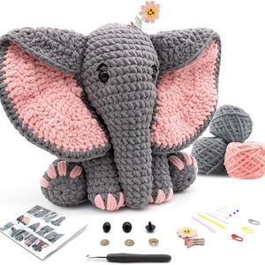 Customized Milk Cotton Crochet Kit Do It Yourself Animals Woven Craft Handmade Knit Cartoon Pattern Soft Home Decoration