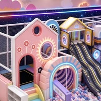 Équipement de terrain de jeu intérieur pour enfants aux couleurs vives personnalisées, structure de jeu souple pour enfants avec des cadres durables revêtus de poudre