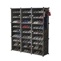Boîte à chaussures géante magnétique en gros, simple à assembler, personnalisée, transparente, noire, en plastique, pour l'organisation et l'affichage des chaussures