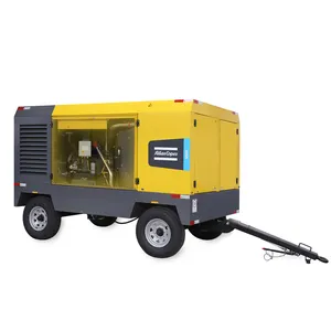 Atlas Copco V1200 kompresor Diesel 25Bar 34m 3/menit 365psi Atlascopco 1200Cfm teknologi baru pompa udara sekrup portabel untuk pertambangan