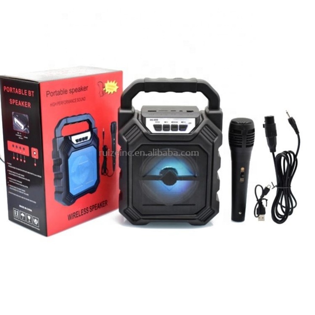 Ble Speakers Portable Microphone Handheld Ble Speaker Wireless Stereo Music Baffle Box Loudspeaker Outdoor Speaker