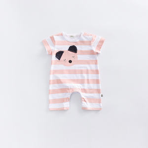 Tienda en Línea, Venta al por Mayor en China, Ropa para Bebés Recién Nacidos, Mameluco de Manga Corta a Rayas para Bebé - Product Image 5