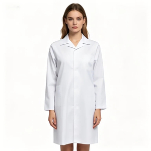 Blouse médicale durable multi-poches blanche anti-décoloration pour étudiants en médecine et techniciens de laboratoire - Product Image 6