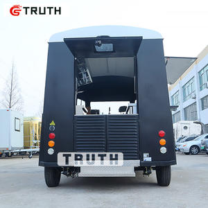 Sự thật tùy chỉnh điện thực phẩm Trailer cung cấp kem ăn nhẹ cà phê BBQ Burger van Retro đường phố di động Trailer xe tải thực phẩm - Product Image 2