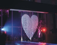 Rideau d'eau numérique moderne avec lumière LED multicolore Produit de jardin graphique en pierre