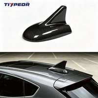TIYPEOR Garniture d'antenne de toit en fibre de carbone pour Maserati Levante S Sport Utility 4 portes 2016 - 2017